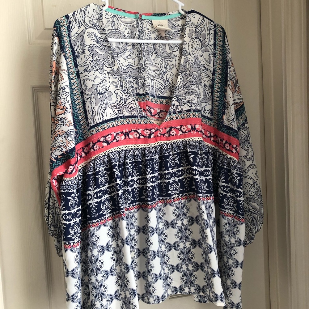 Knox Rose baby doll 3/4 sleeve top